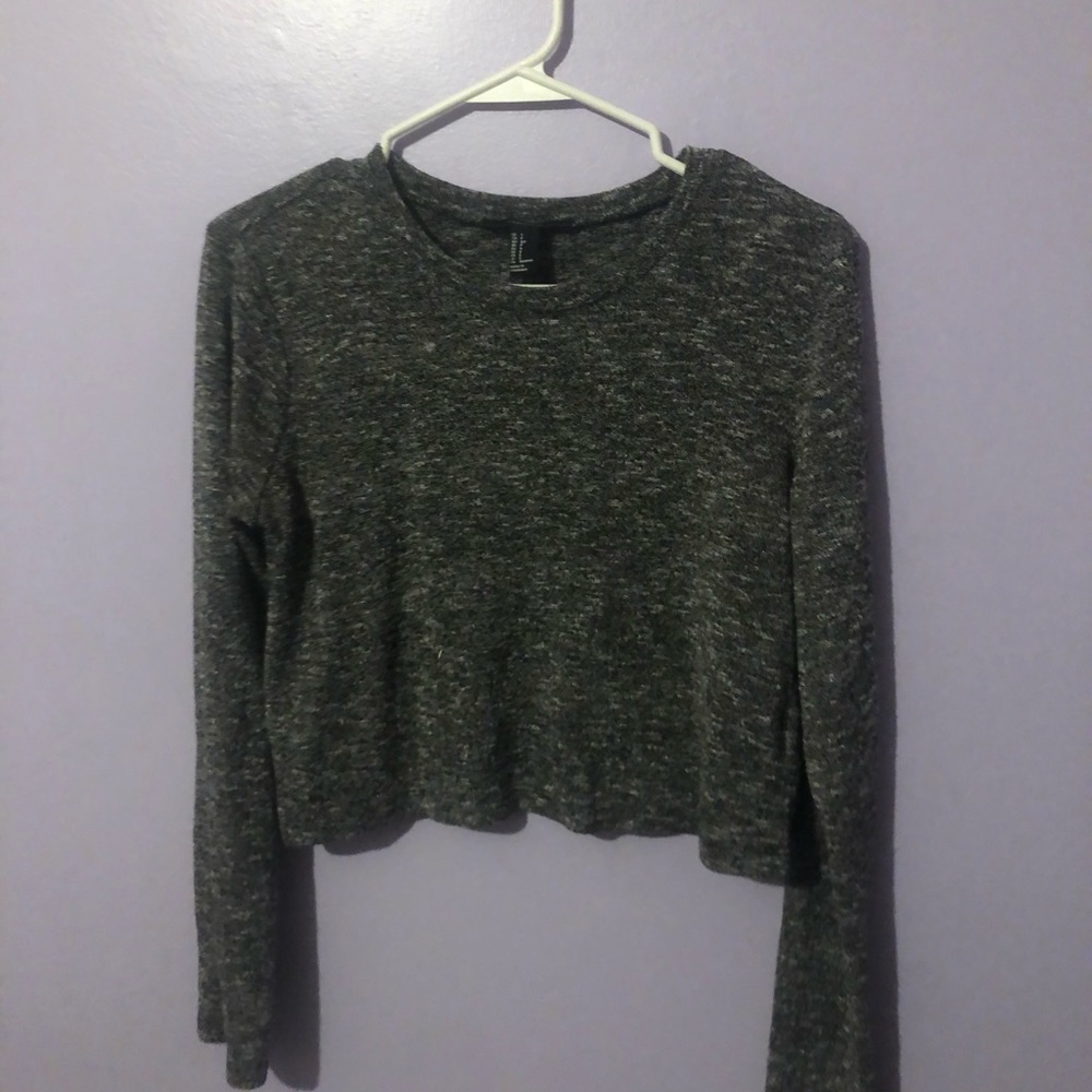 Dark Gray Crop Top